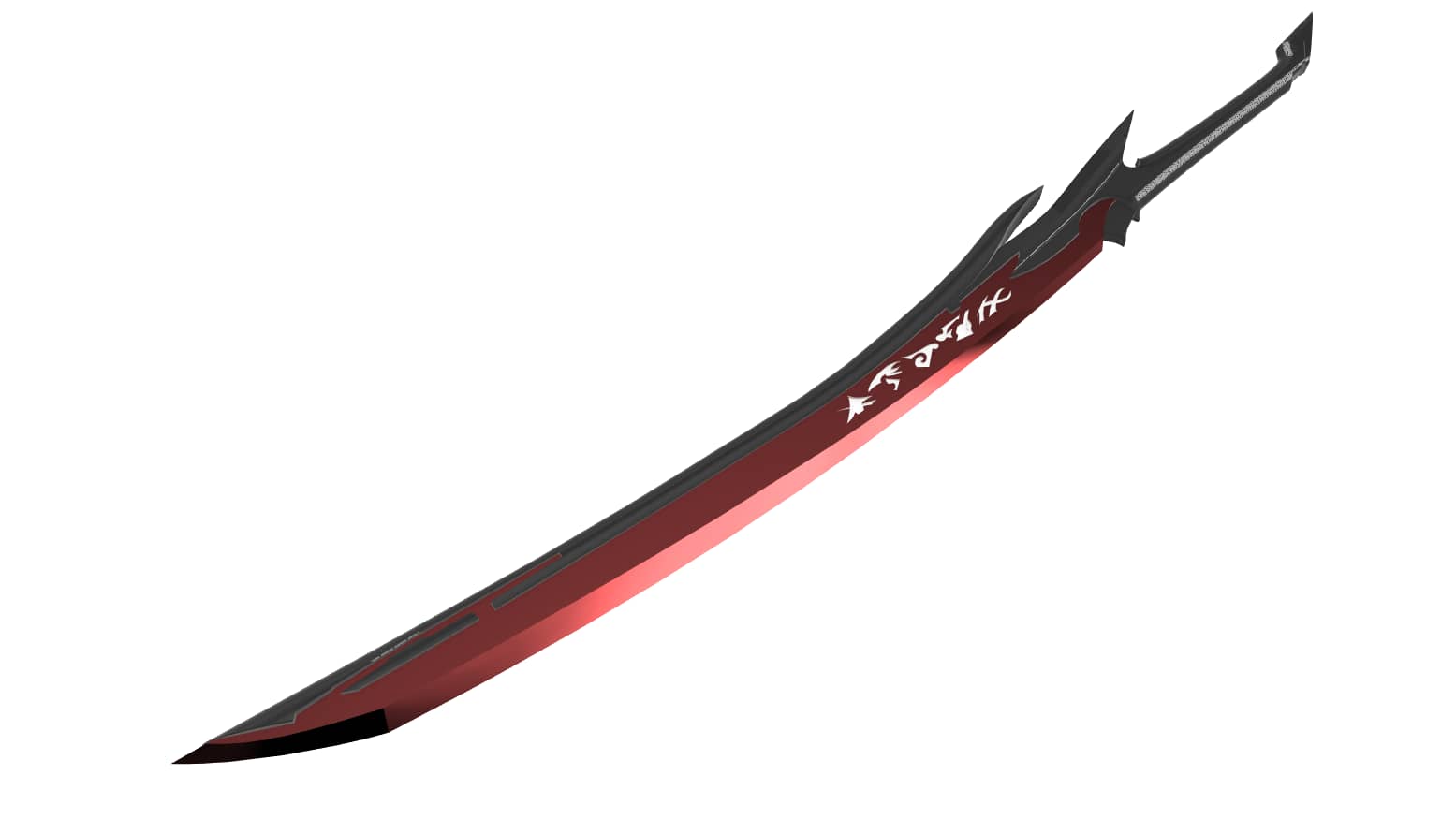 A side view of Yone's Azakana Blade Sword.