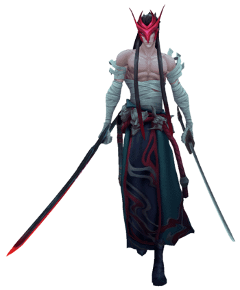 A render of Yone holding both swords.