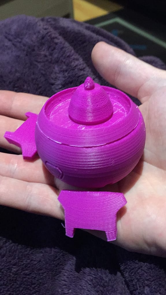 A small freshly printed turret.