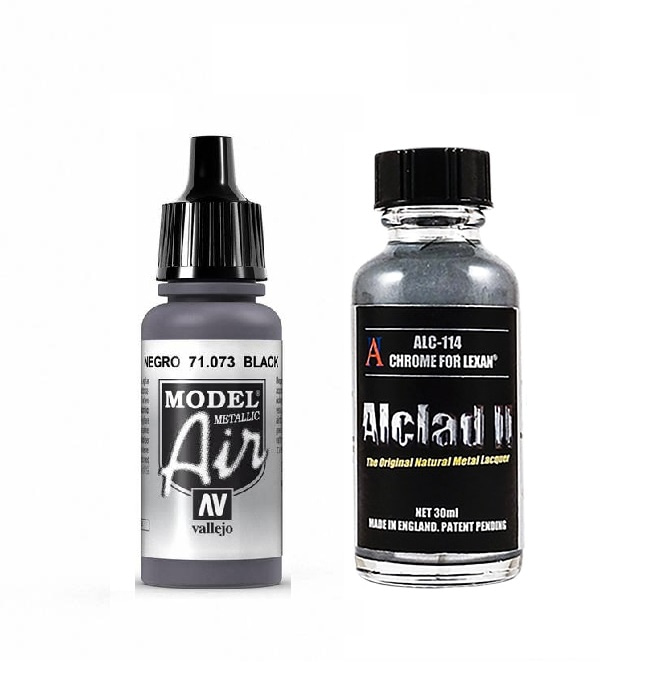 Alclad and Vallejo airbrush paints