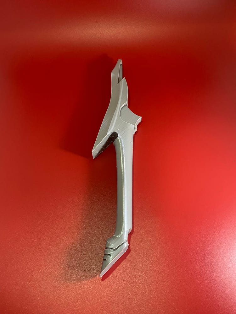 Yones Azakana Sword Raw Build Handle in grey PLA