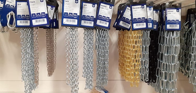 A selection of chains in the Range.