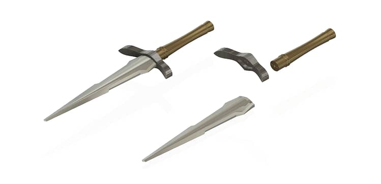Exploded view of Lokis Daggers