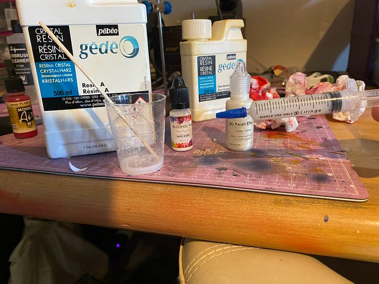 My resin supplies and tools.