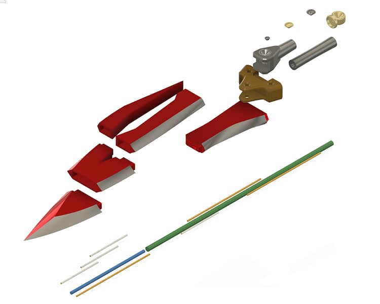 Tidus Longsword Print it yourself exploded view