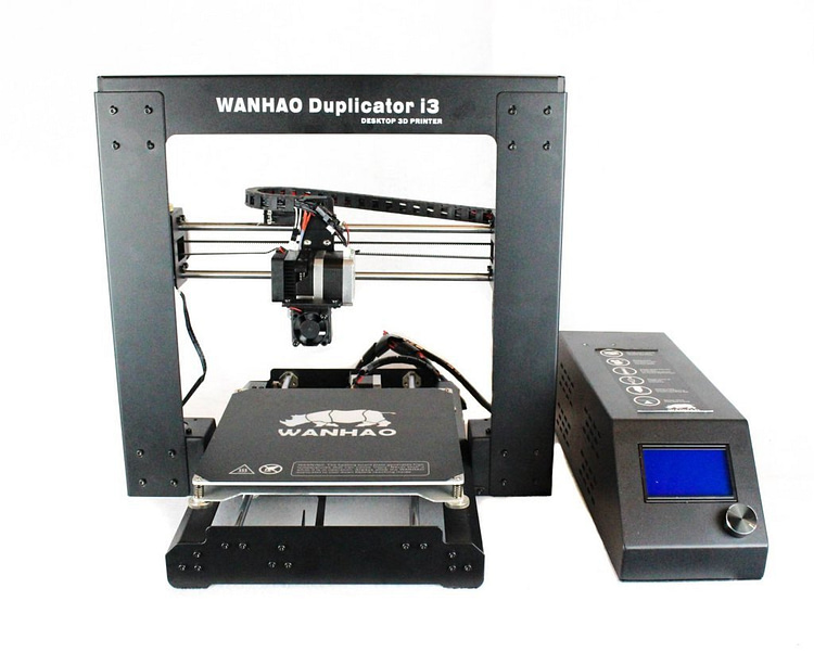 Wanhao i3 3D printer with a white background