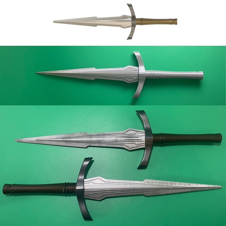 Multiple Loki's Daggers in a single image. A single render, a single raw build and a completed pair.