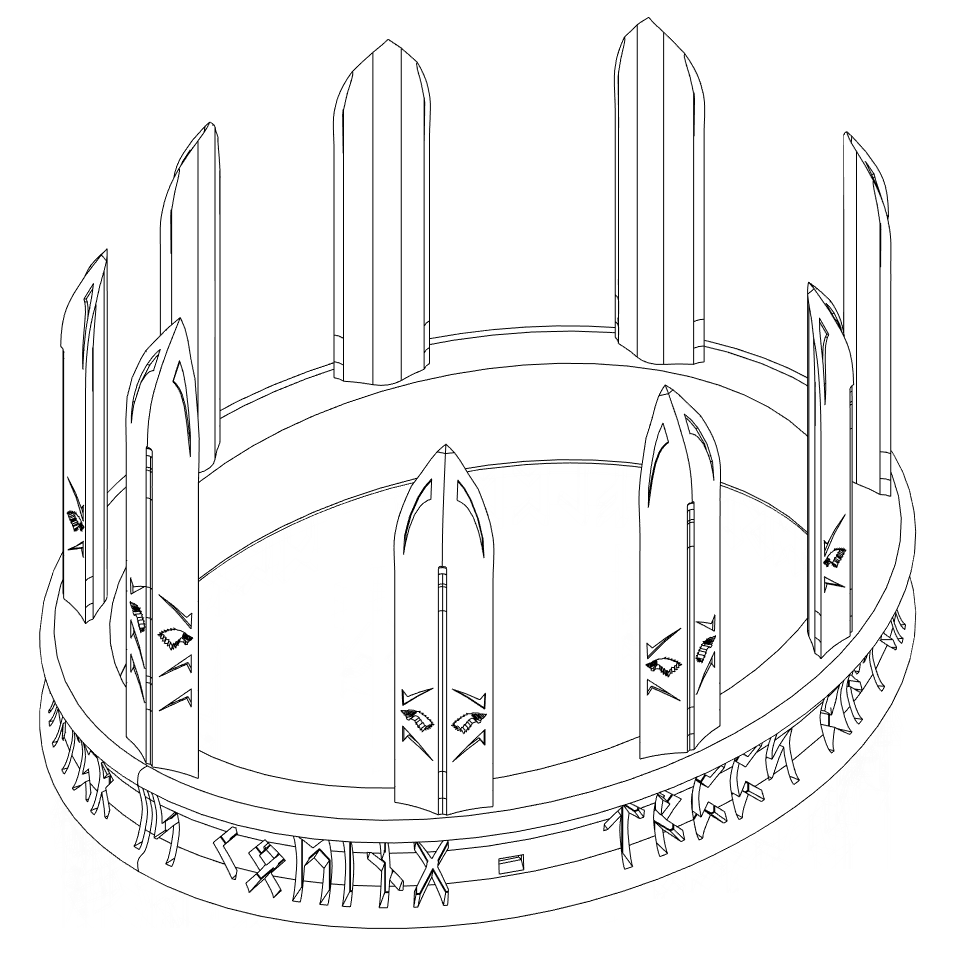 Wireframe image of the Crown of Winter from ASOIAF